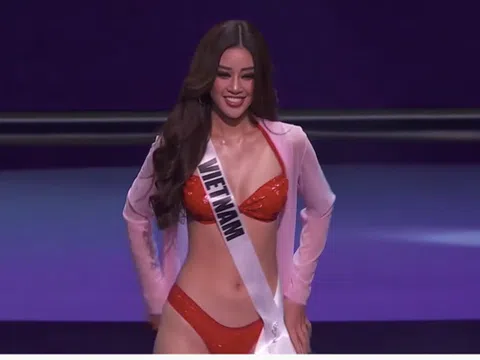 Khánh Vân tiếp tục tỏa sáng trong phần thi trình diễn áo tắm tại Miss Universe